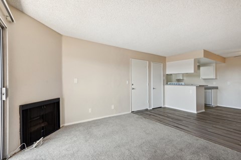 Floor plan for 1 bed, 1 bath, 750 sqft